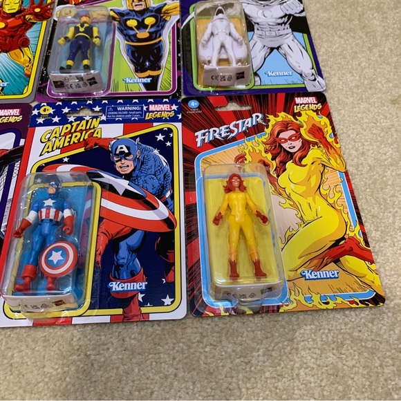 Marvel Legends Retro Lot 6 Toy Action Figure 3.75" Hasbro Kenner Nova Firestar - Picture 6 of 16